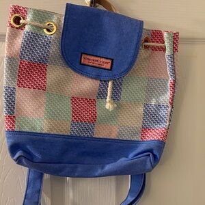 Vineyard Vines Blue and Patchwork Women's Backpack
